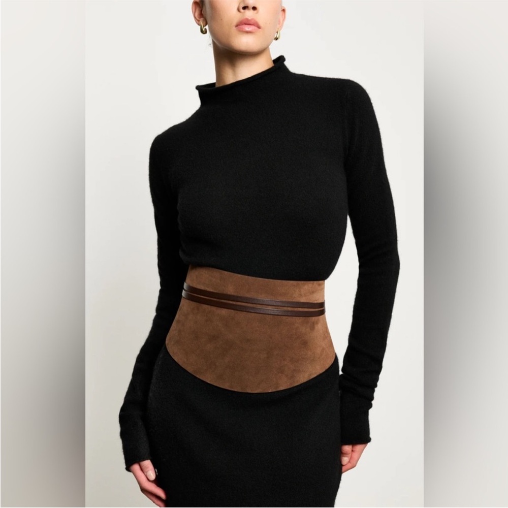 NWT Déhanche Brown Suede Undone Corset Belt
